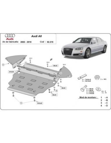 Cubre carter metalico Audi A8 "02.215" (Desde 2002 hasta 2010)