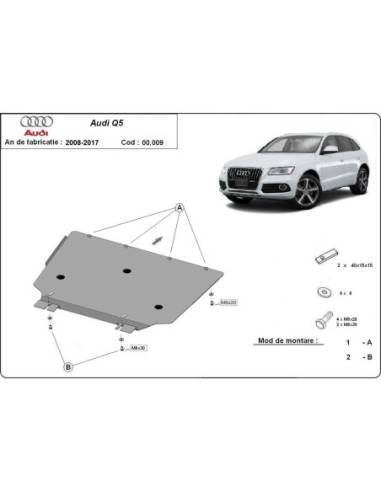 Protección del caja de cambios Audi Q5 "00.009" (Desde 2008)