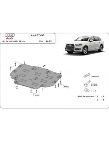 Protección del caja de cambios Audi Q7 "00.011" (Desde 2015)