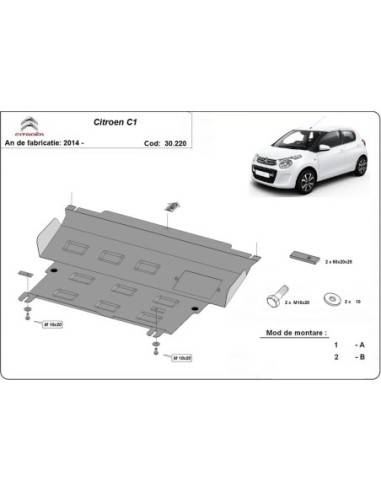 Cubre carter metalico Citroen C1 "30.220" (Desde 2014)