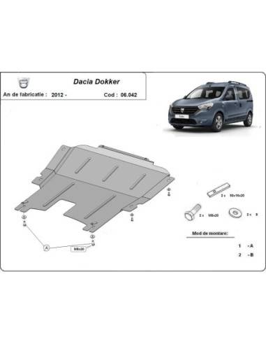 Cubre carter metalico Dacia Dokker "06.042" (Desde 2012)