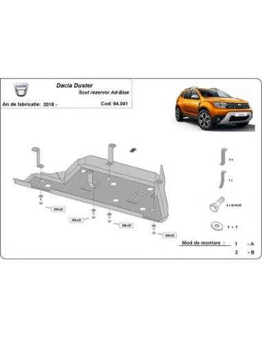 Protección del depósito de AdBlue Dacia Duster "94.041" (Desde 2018)