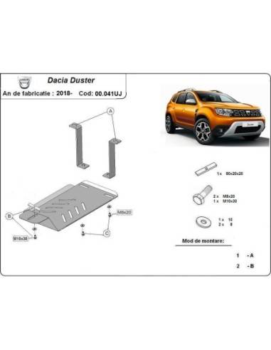 Protección del diferencial trasero Dacia Duster 4x4 "00.041UJ" (Desde 2018)