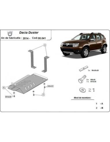 Protección del diferencial trasero Dacia Duster 4x4 "00.041UJ" (Desde 2014 hasta 2017)