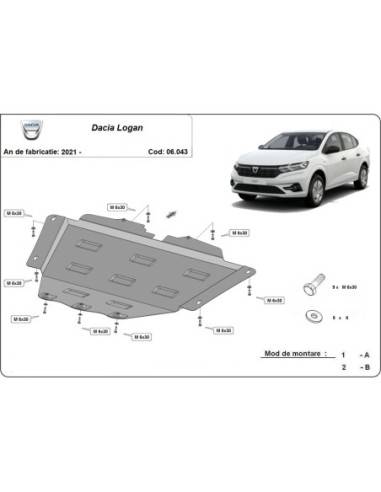 Cubre carter metalico Dacia Logan "06.043" (Desde 2021)