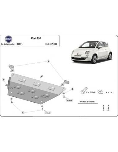 Cubre carter metalico Fiat 500 "07.050" (Desde 2007)