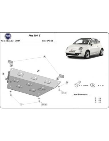 Cubre carter metalico Fiat 500 S "07.050" (Desde 2007)