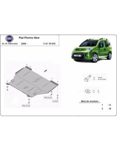 Cubre carter metalico Fiat Fiorino "30.032" (Desde 2008)