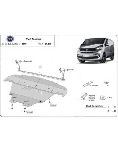 Cubre carter metalico Fiat Talento "17.115" (Desde 2016)