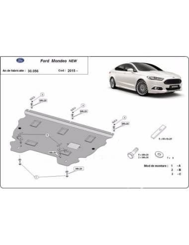 Cubre carter metalico Ford Mondeo 5 "30.056" (Desde 2015)