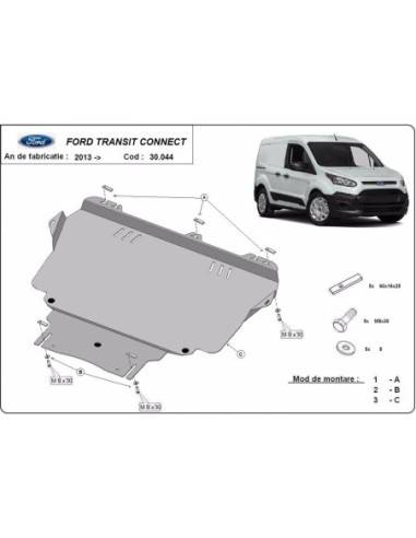 Cubre carter metalico Ford Transit Connect "30.044" (Desde 2013)