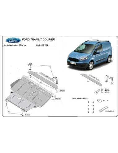 Cubre carter metalico Ford Transit Courier "08.214" (Desde 2014)