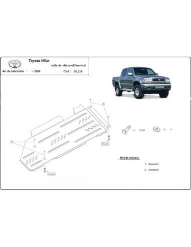 Protección de caja de cambios y diferencial Toyota Hilux "00.216" (Desde 2000 hasta 2004)