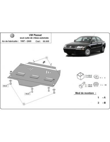 Protección del caja de cambios VW Passat B5, B5.5 "00.005" (Desde 1997 hasta 2005)