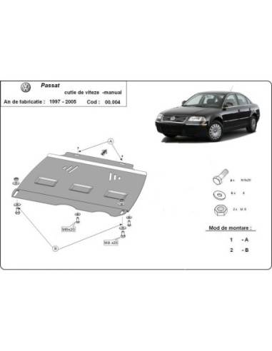 Protección del caja de cambios manuale VW Passat B5, B5.5 "00.004" (Desde 1997 hasta 2005)