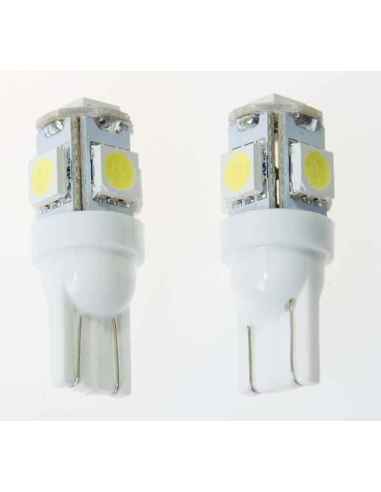 T10 5LED W5W 5050SMD WHITE 12V 2 UNIDADES