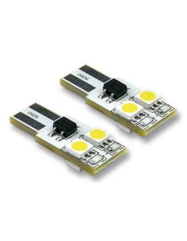 T10 CANBUS 4SMD 5050 12V WHITE 2 UNIDADES BLISTER