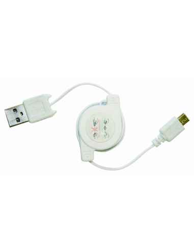 CABLE ENROLLABLE MICRO USB DE CARGA Y DATOS