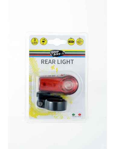 LUZ TRASERA ROJA 5 LEDS 2 FUNCIONES: FIJO E INTERMITENTE