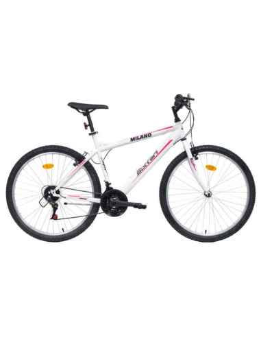 MTB BICICLETA 26 "MILANO"18 VELOCIDADES V-BRAKES, MUJER - COLOR PRINCIPAL BLANCO