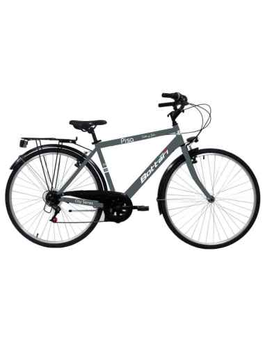 BICICLETA DE TREKKING 28 "PISA"  CUADRO DE ACERO 6 VELOCIDADES HOMBRE - COLOR PRINCIPAL NEGRO