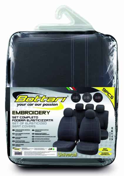 JUEGO FUNDAS EMBROIDERY NEGRO/GRIS