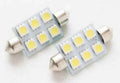 T11 6SMD 39 MM 5050 WHITE 12V 2 UNIDADES