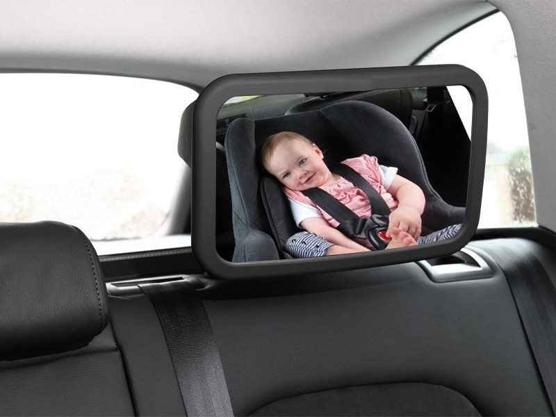 ESPEJO AJUSTABLE ASIENTO TRASERO PARA VIGILANCIA NI?OS 29X19CM BABY GUARD