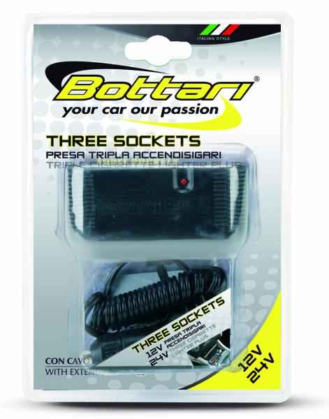 TRIPLE TOMA DE MECHERO CON CABLE 12 V
