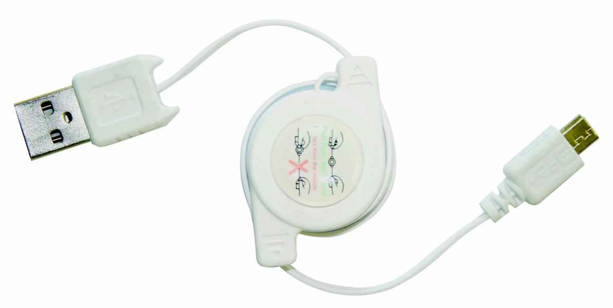 CABLE ENROLLABLE MICRO USB DE CARGA Y DATOS
