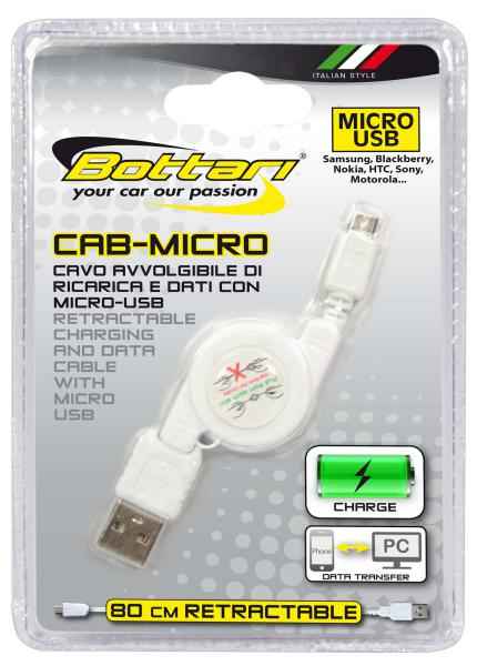 CABLE ENROLLABLE MICRO USB DE CARGA Y DATOS