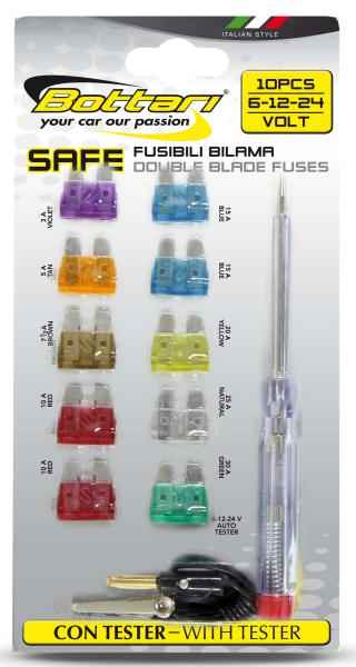 FUSIBLES BILAMA 10 UNIDADES CON TESTER