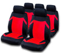 JUEGO FUNDAS KEEN ELASTICAS NEGRO/ROJO