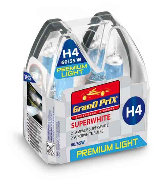 G.P. LAMPARAS 2 UNIDADES 12V - H4 60/55W WHITE