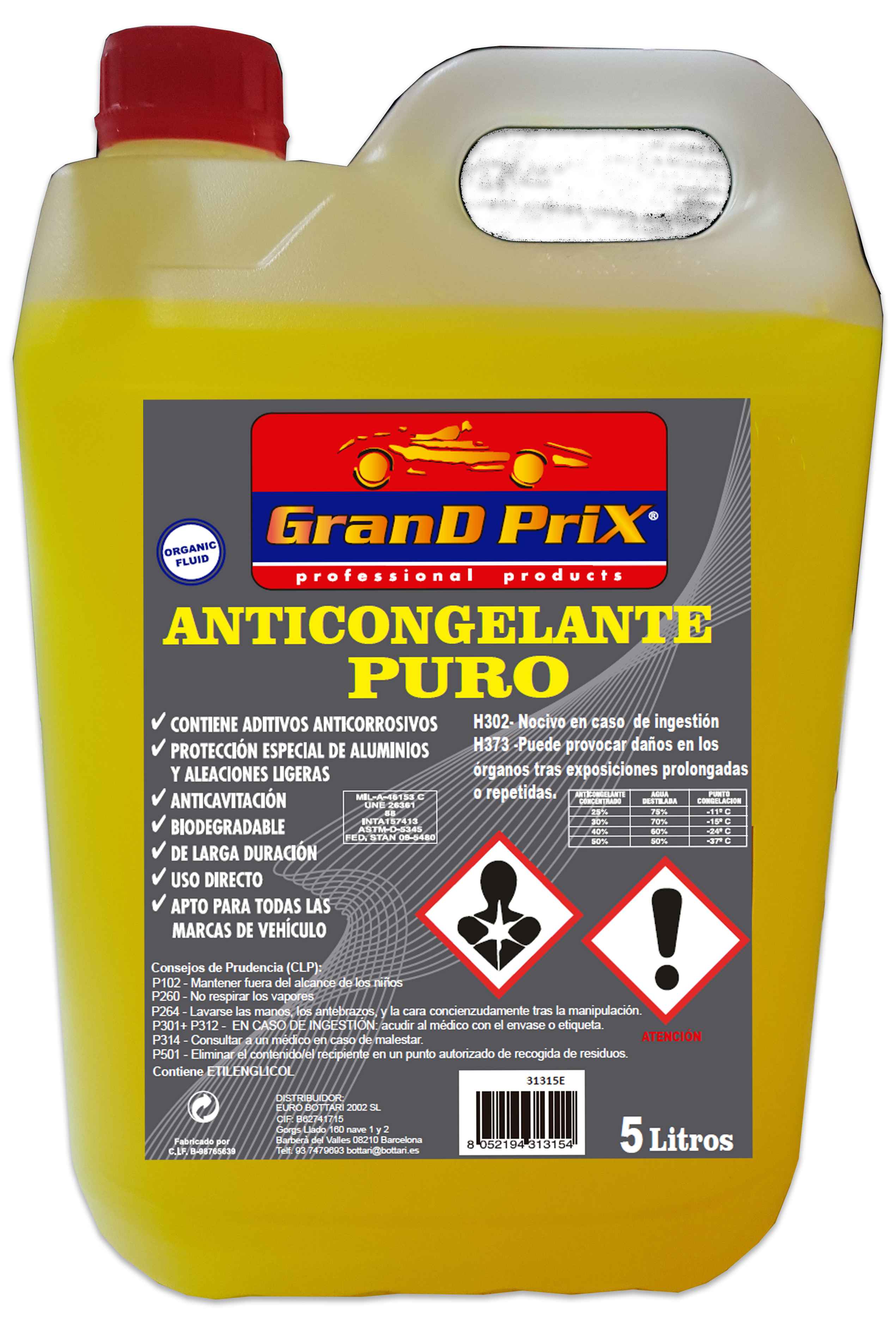 ANTICONGELANTE PURO 5L