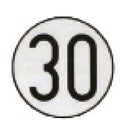 Placa de Velocidad Homologada 30 Diametro 200/300mm