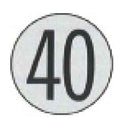 Placa de Velocidad Homologada 40 Diametro 200/300mm