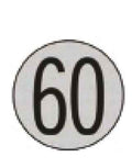 Placa de Velocidad Homologada 60 Diametro 200/300mm
