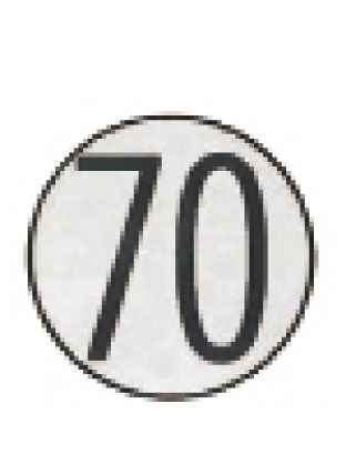 Placa de Velocidad Homologada 70 Diametro 200/300mm
