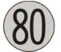 Placa de Velocidad Homologada 80 Diametro 200/300mm