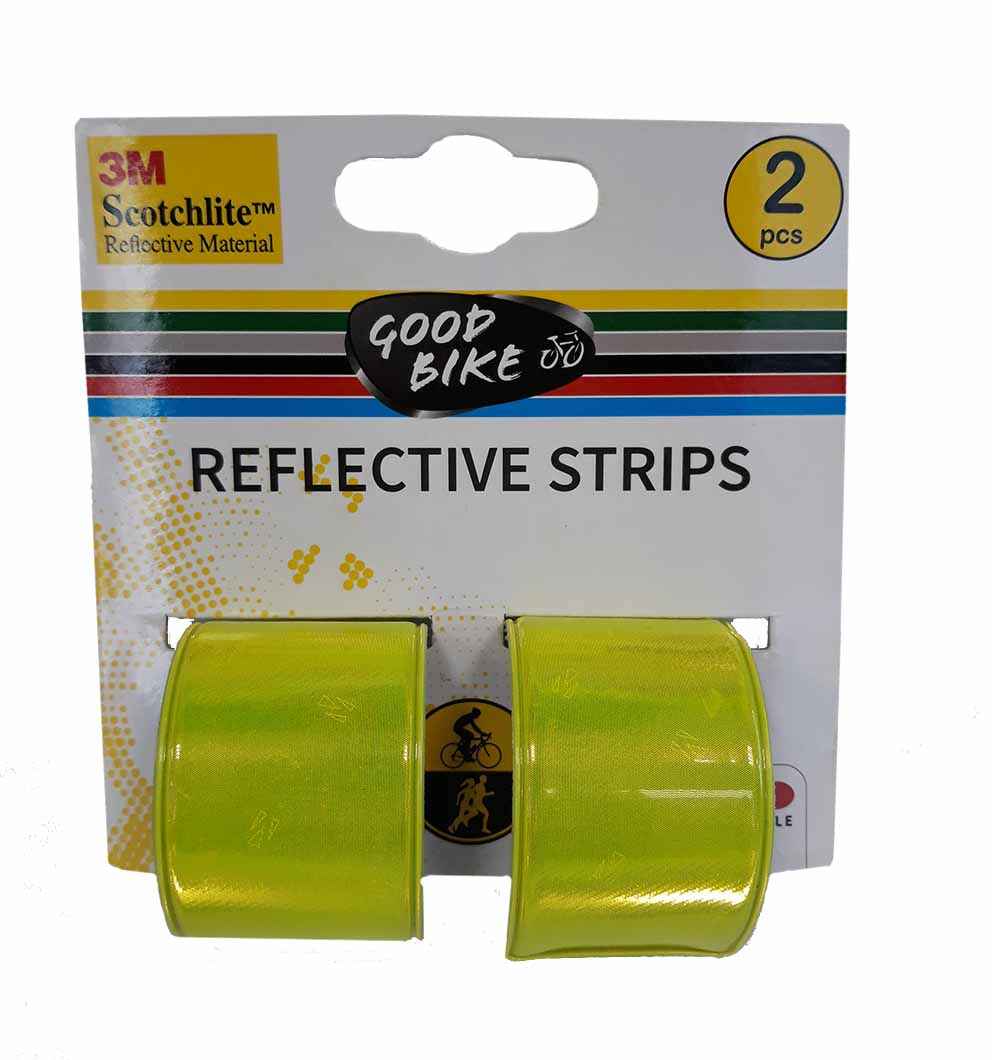 TIRAS REFLECTENTES AMARILLO 3X39CM. ADHESIVO 3M - 2 UDS. NORMATIVA EN13356