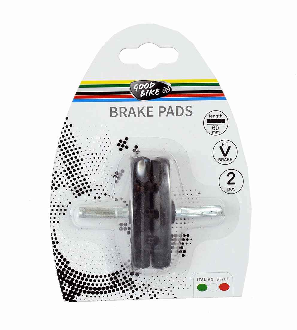 ZAPATAS DE FRENO V-BRAKE. SIN HILO, 60 MM. BANA DE RODADURA CLASICO
