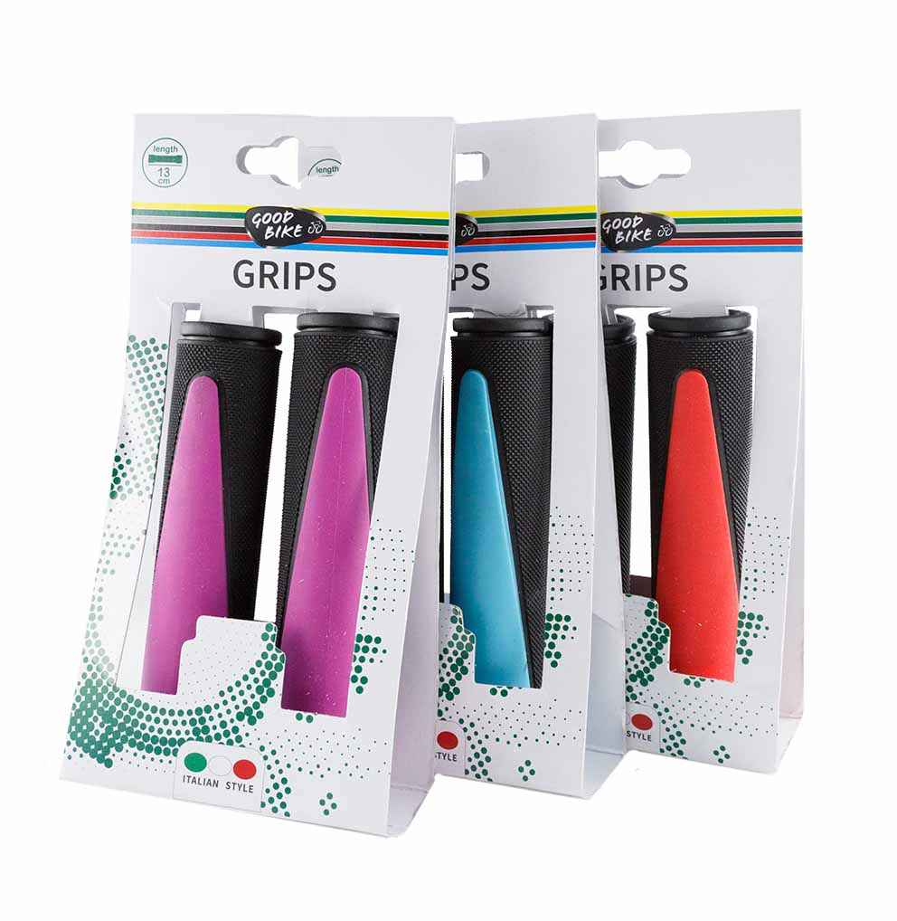 EMPUÑADURAS GRIPS 13CM CON TAPAS LATERALES. COLORES SURTIDOS