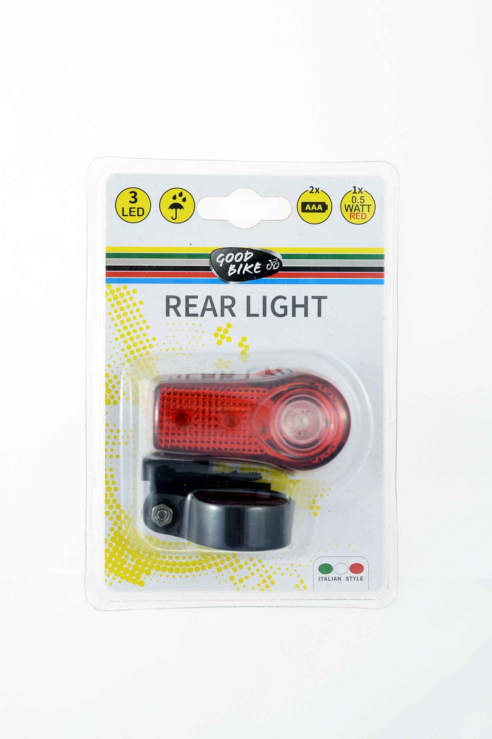 LUZ TRASERA ROJA 5 LEDS 2 FUNCIONES: FIJO E INTERMITENTE