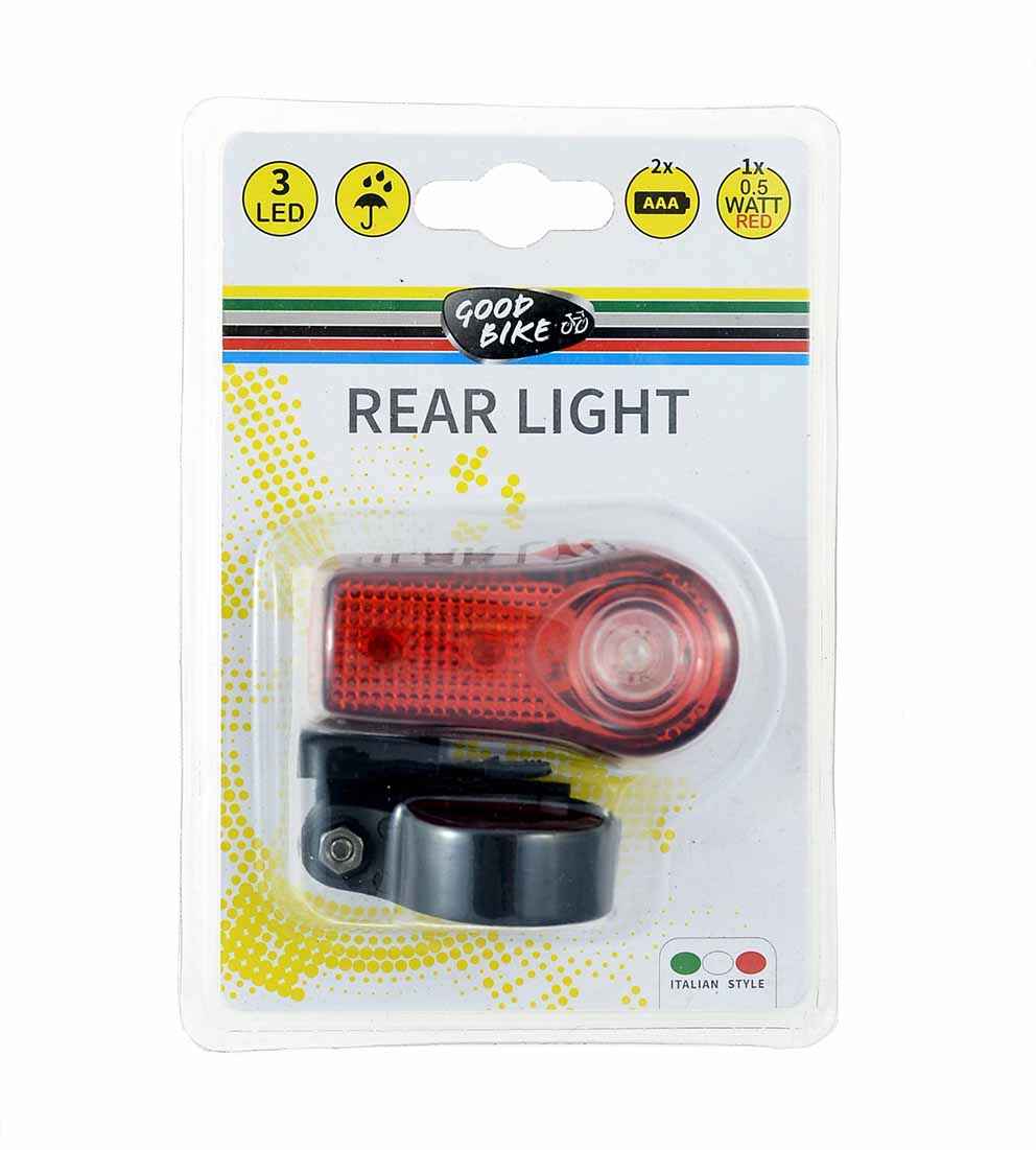 LUZ TRASERA ROJA 5 LEDS 2 FUNCIONES: FIJO E INTERMITENTE