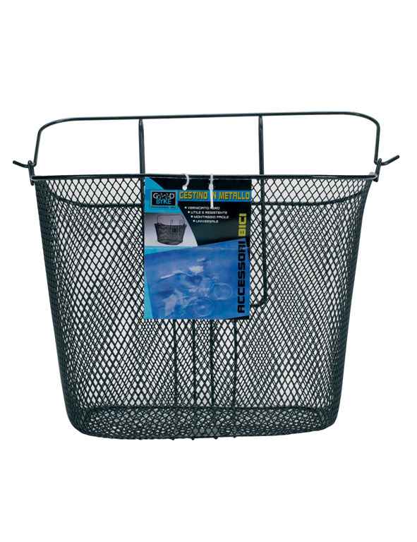 CESTA DELANTERA METALICA CON GANCHOS