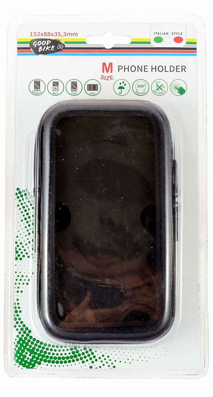 FUNDA IMPERMEABLE PARA MOVILES ANCLAJE EN EL MANILLAR CON ROTACION DE 360?. ANTIDESLIZANTE FACIL MONTAJE TALLA