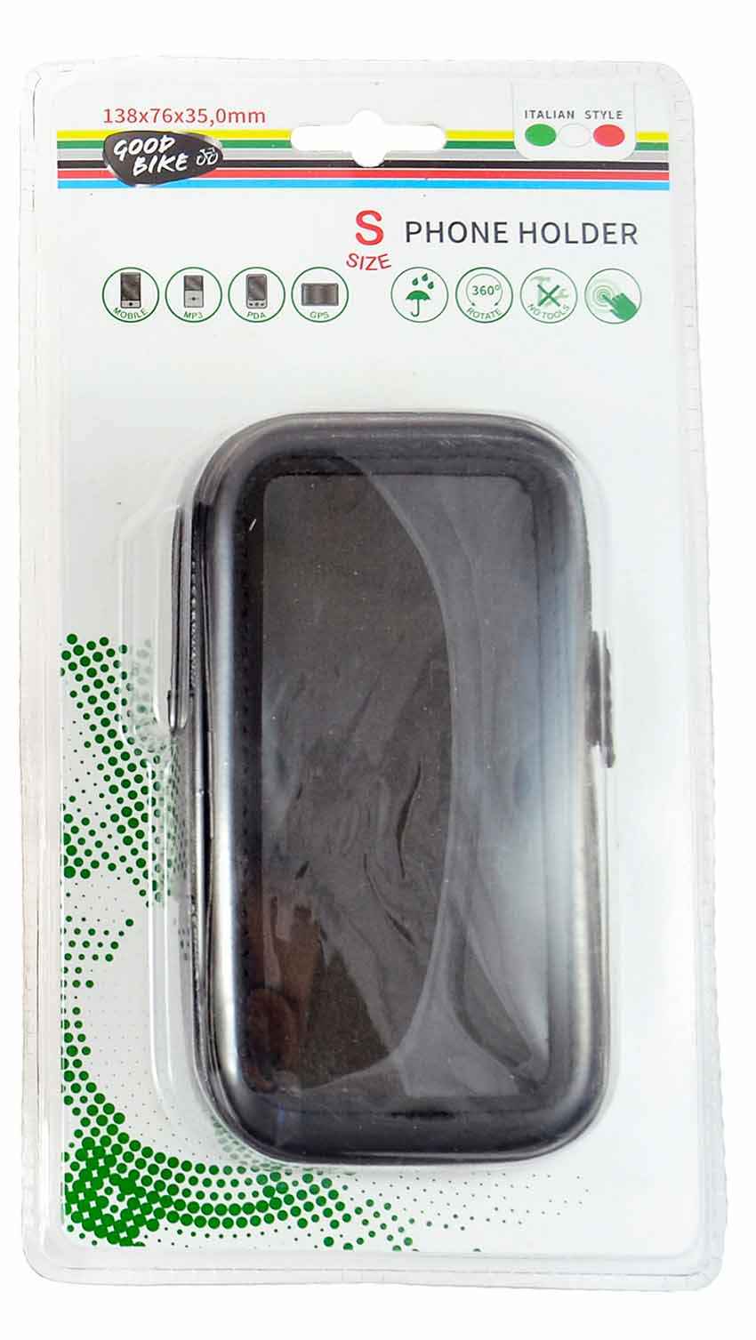 COLGADOR IMPERMEABLE PARA MOVIL BICI TALLA S. MONTAJE RAPIDO 13,8x7,6x3,5 CM