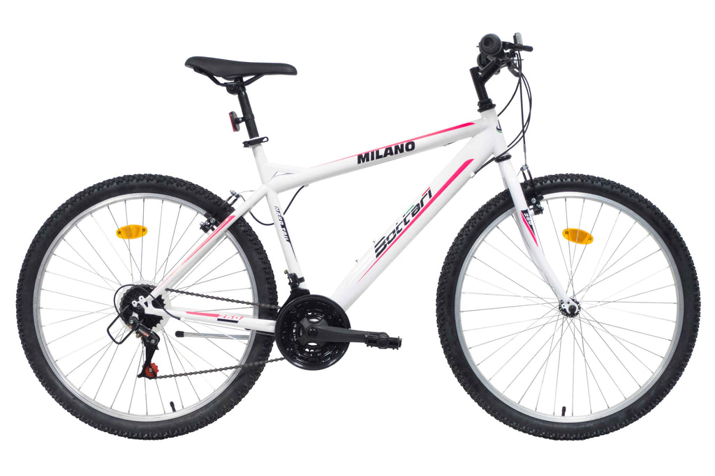 MTB BICICLETA 26 "MILANO"18 VELOCIDADES V-BRAKES, MUJER - COLOR PRINCIPAL BLANCO