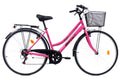 BICICLETA DE TREKKING 28 "PISA" CUADRO DE ACERO 6 VELOCIDADES MUJER - COLOR PRINCIPAL BLANCO